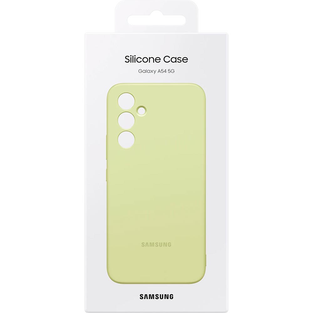 Чохол Samsung Silicone Case для Samsung Galaxy A54 (A546) Lime (EF-PA546TGEGRU) Матеріал мікрофібра