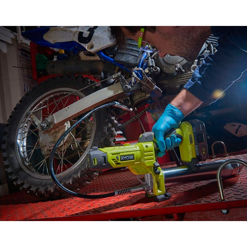 Мастильний пістолет RYOBI ONE+ R18GG-0 18В Кольори стробоскопа зелений