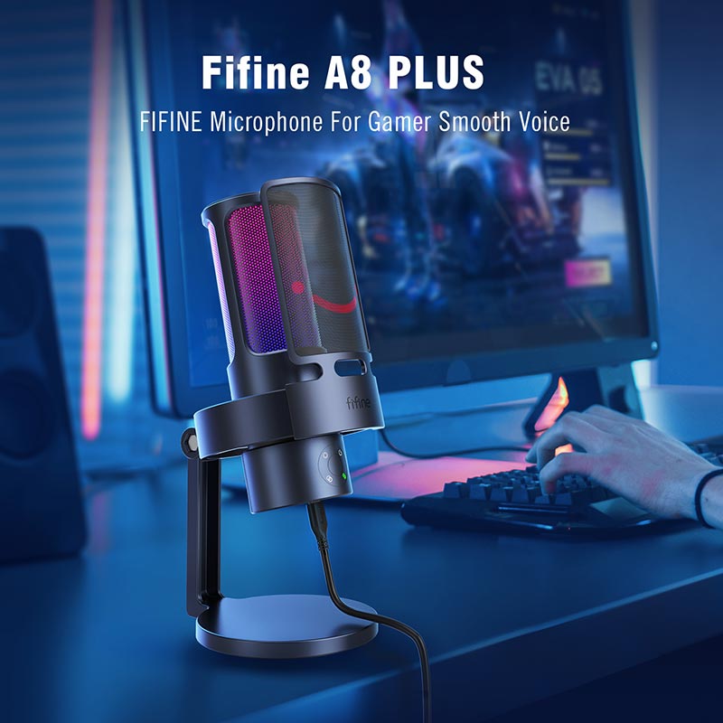 Фото 4 Мікрофон FIFINE Ampliagame A8 Plus RGB