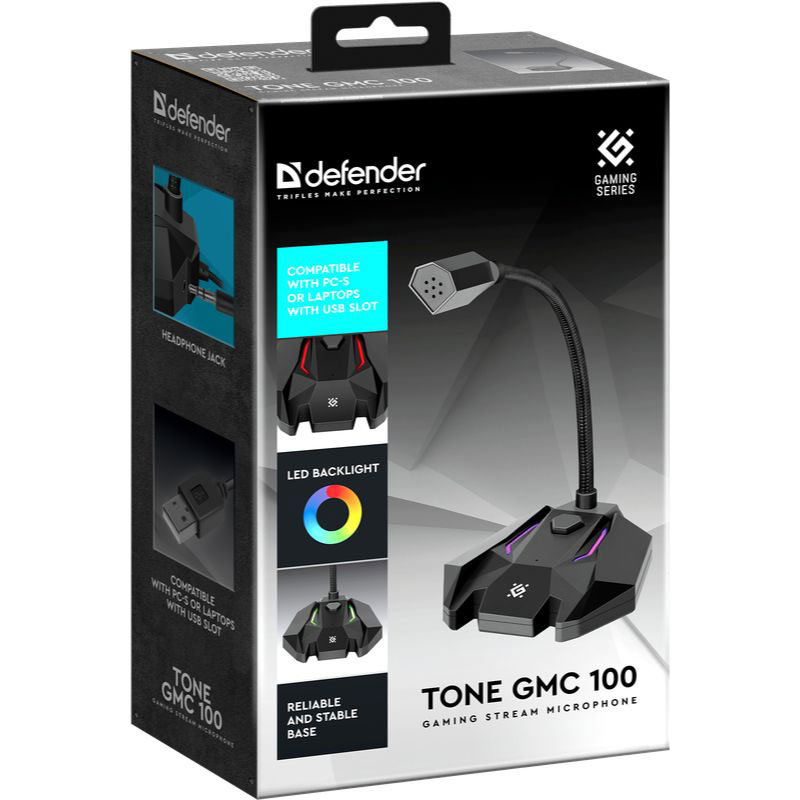 Фото Микрофон DEFENDER Tone GMC 100 USB LED (64610)