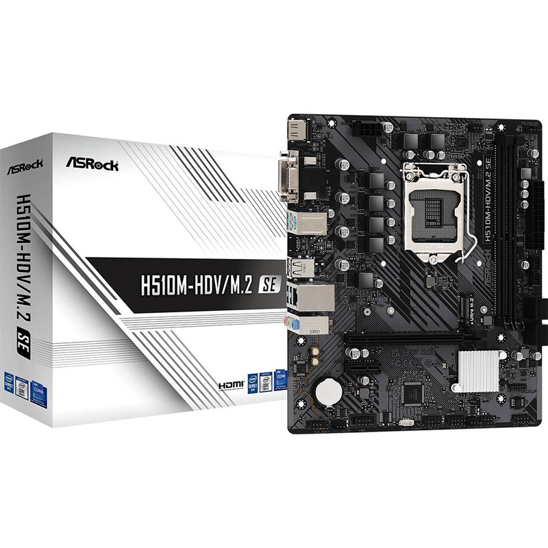 Материнская плата ASROCK H510M-HDV/M.2 SE, H470, mATX Чипсет Intel H470