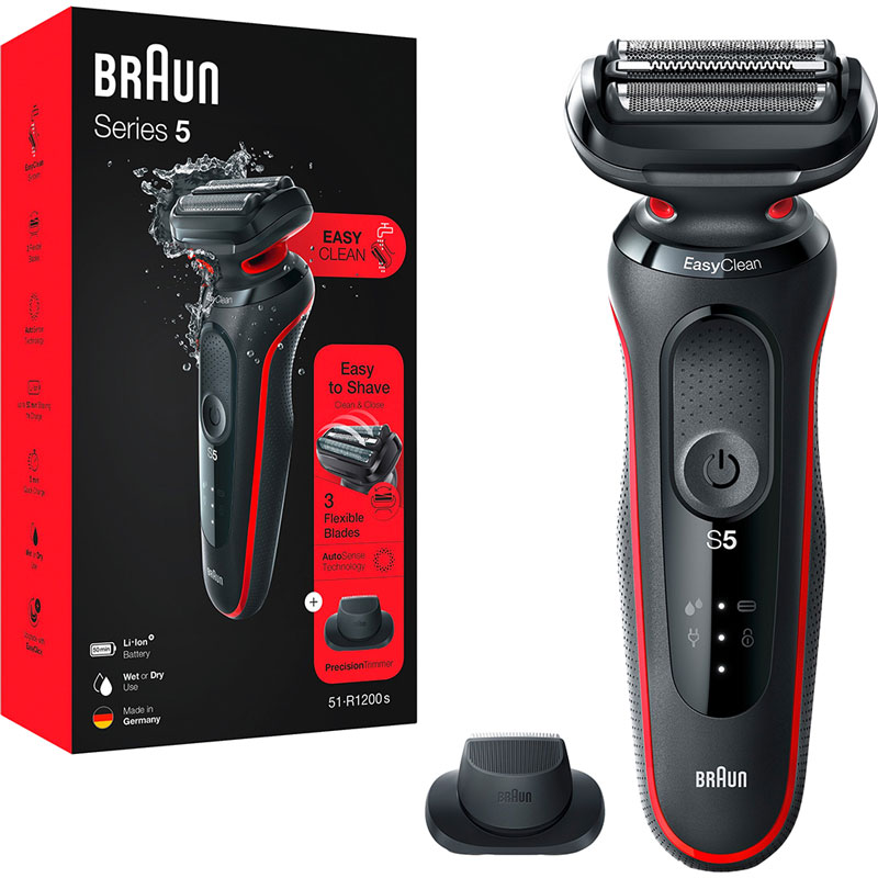 Внешний вид Электробритва BRAUN Series 5 51-R1200s Black/Red