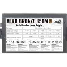 Блок живлення AEROCOOL Aero Bronze 850M Fully Modular (ACPB-AR85AEC.1M) 850W