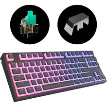 Клавиатура DARK PROJECT KD87A PBT Mechanical Gateron Cap Teal Black (DP-KD-87A-007700-GTC)