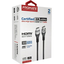 Кабель Promate PrimeLink8K-150 HDMI-HDMI 2.1 UHD HDR 3 м Grey (primelink8k-300.grey)