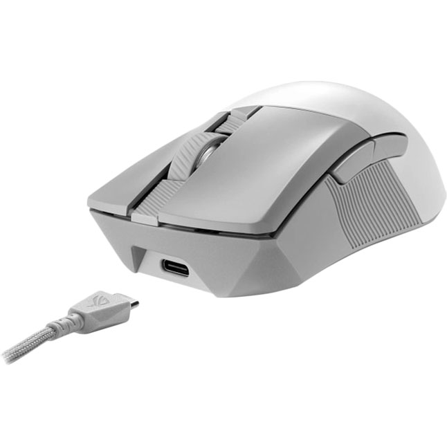 Миша ASUS ROG Gladius III AimPoint RGB USB/WL/BT White (90MP02Y0-BMUA10) Бездротове підключення Bluetooth + RF