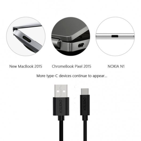 Зовнішній вигляд Кабель CHOETECH USB Type-C - USB Type-C 1 м Black (AC0002)