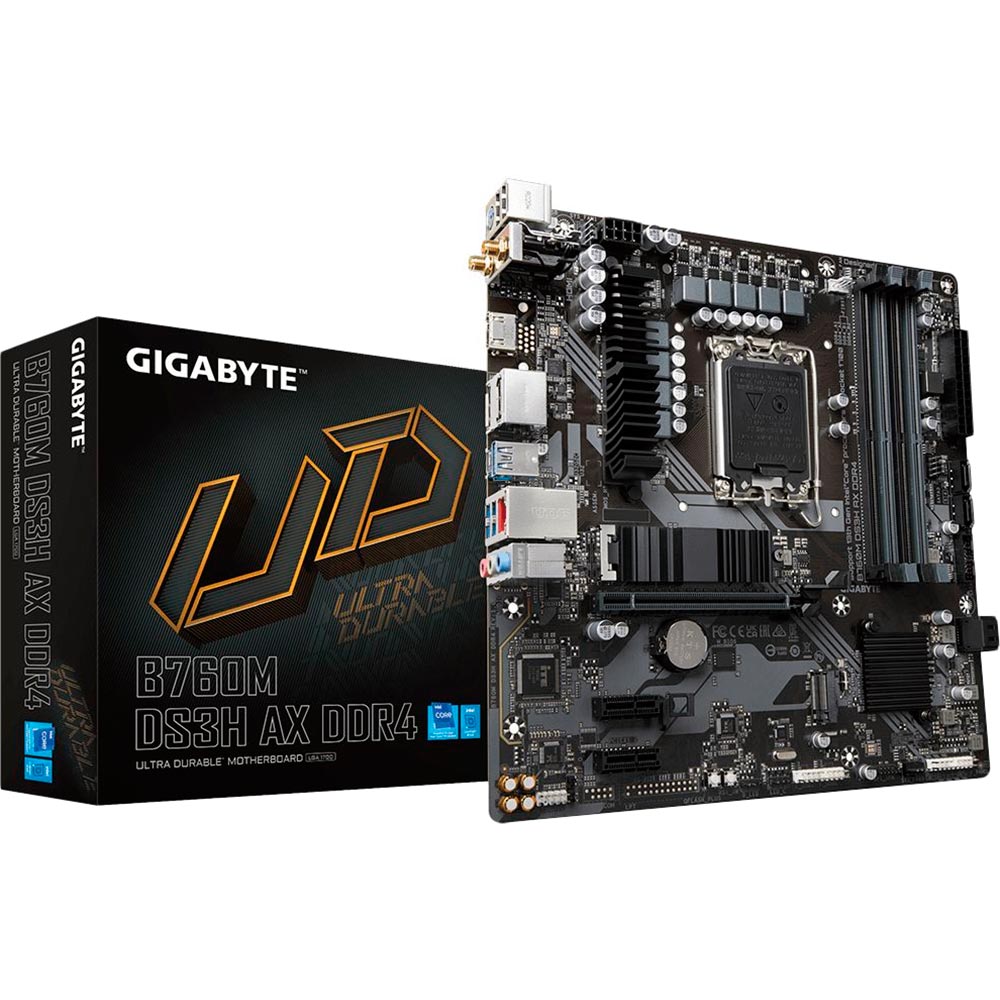 Зовнішній вигляд Материнська плата GIGABYTE B760M DS3H AX DDR4