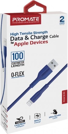 Кабель Promate xCord-Ai USB - Lightning 2А 1 м Navy (xcord-ai.navy)