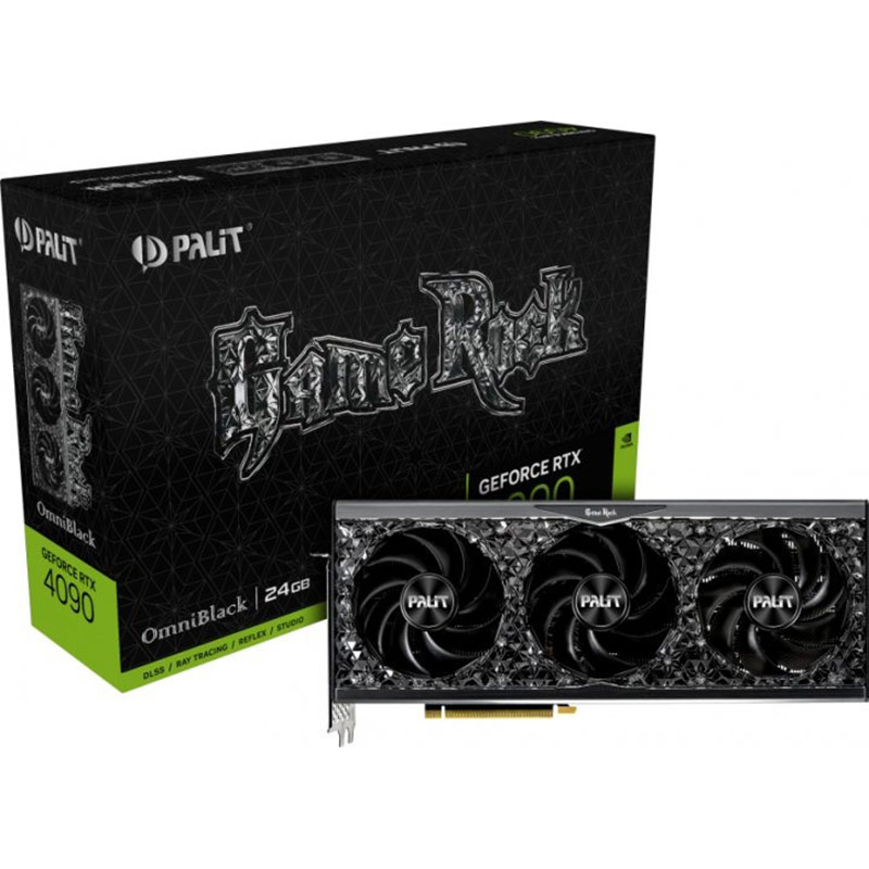 Відеокарта Palit GeForce RTX 4090 GameRock OmniBlack 24GB 384bit 2520/21000MHz (NED4090019SB-1020Q) Об'єм вбудованої пам'яті, Гб 24