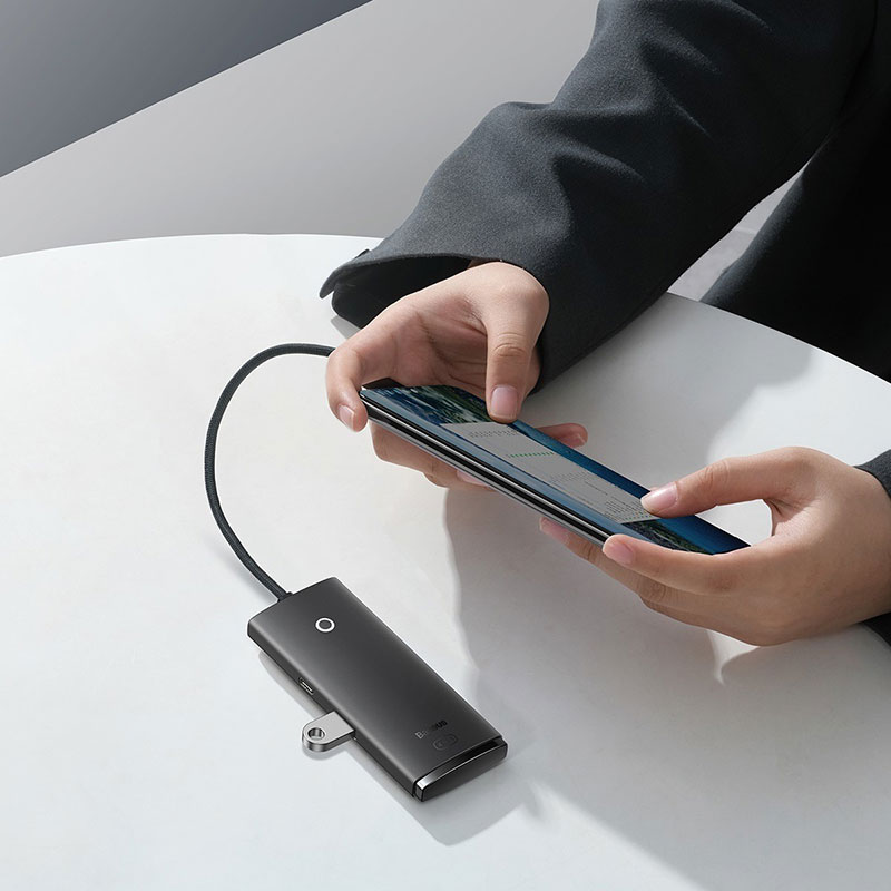 Внешний вид USB-хаб BASEUS Lite Series 4in1 Black (37802)