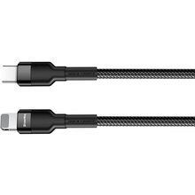 Кабель COLORWAY USB Type-C - Apple Lightning (20W) 3.0А 30 cм Black (CW-CBPDCL054-BK)