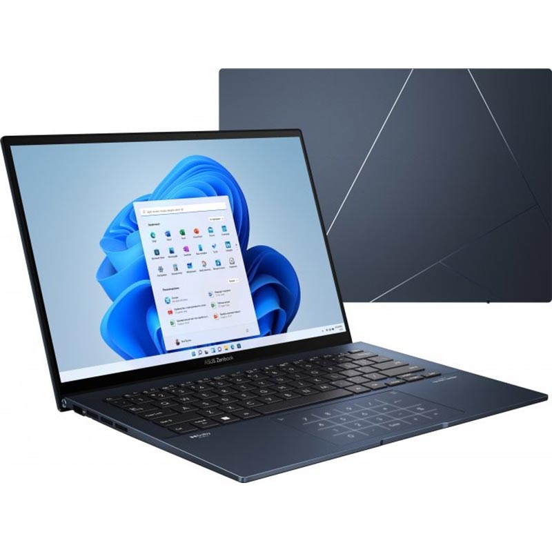 Внешний вид Ноутбук ASUS Zenbook 14 OLED UX3402ZA-KM390W Ponder Blue (90NB0WC1-M00VR0)