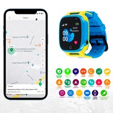 Смарт-часы AMIGO GO008 GLORY GPS WIFI Blue-Yellow