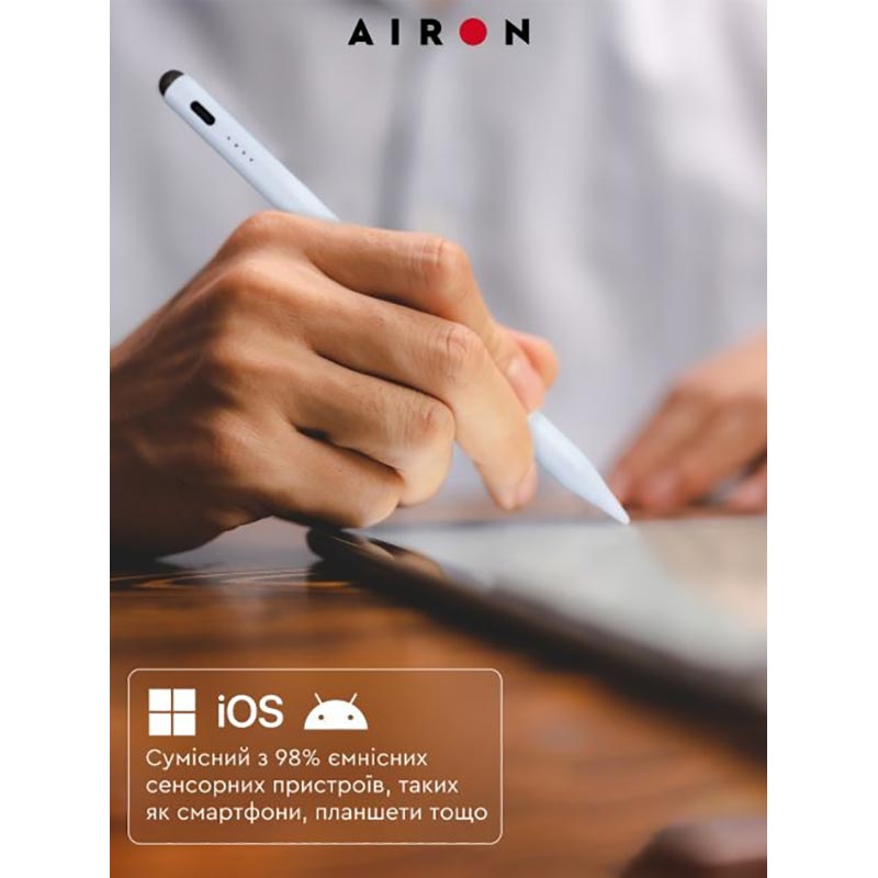 Зовнішній вигляд Стілус AIRON AirPen 2 для ємнісного дисплея (6126755803226)