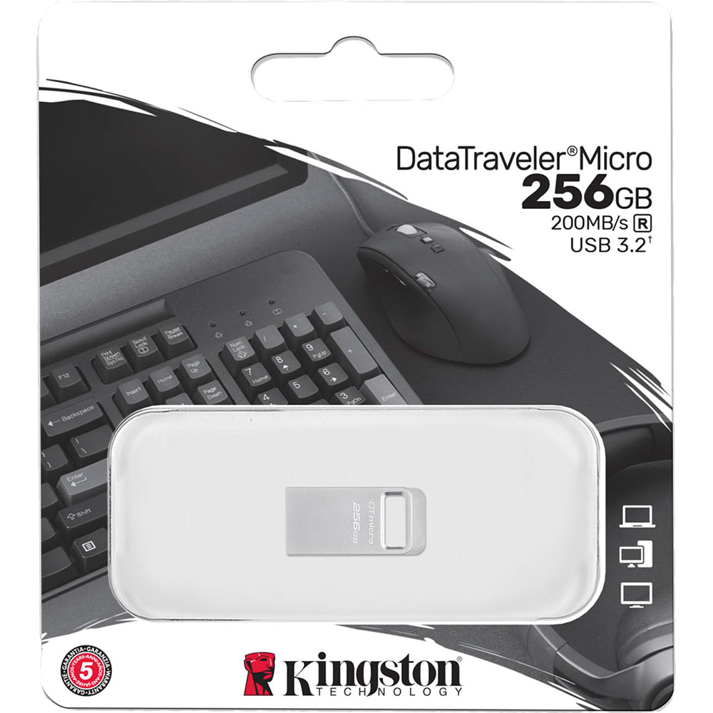 Зовнішній вигляд Флеш-драйв KINGSTON DTMC3 G2 256GB 200MB/s Metal USB 3.2 (DTMC3G2/256GB)