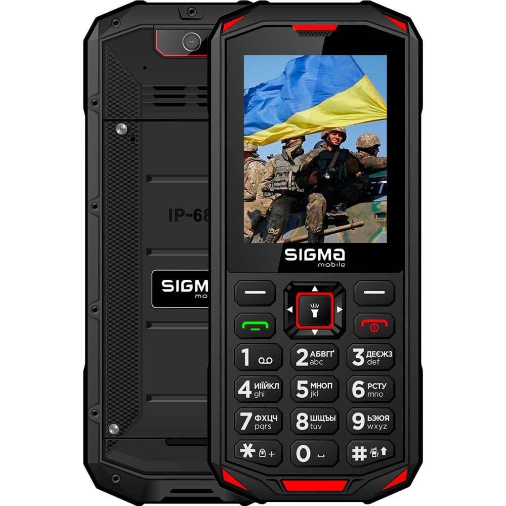 Мобильный телефон SIGMA X-treme PA68 Black-Red (200090154)