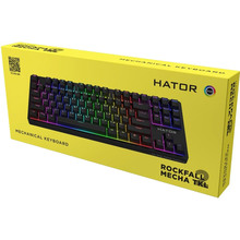 Клавиатура Hator Rockfall 2 Mecha TKL Orange USB Black (HTK-720)