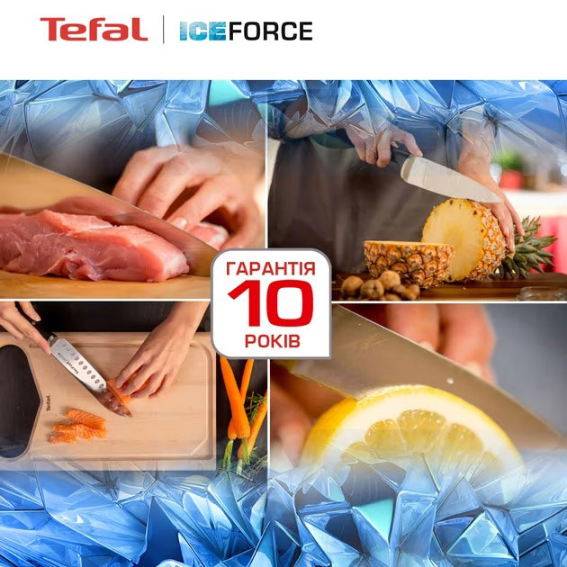 Огляд Набір ножів TEFAL Ice Force Black (K2323S74)