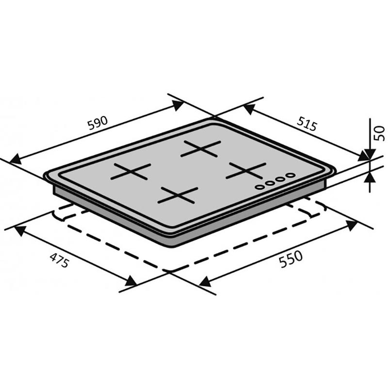 Фото Варильна поверхня VENTOLUX HG640-TA3G CS (BK)