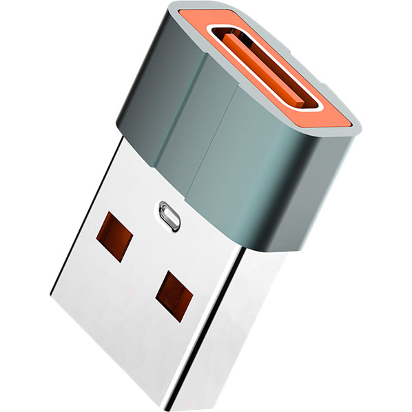 Фото Переходник COLORWAY Type-C to USB-A Grey (CW-AD-CA)