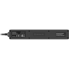 Сетевой фильтр REAL EL RS-6 Protect M 6 розеток 5м 16A 3x1.5мм2 Black (EL122300036)