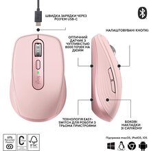 Мышь LOGITECH MX Anywhere 3S Bluetooth Rose (910-006931)