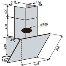 Витяжка VENTOLUX MODENA 50 BK (700) PB