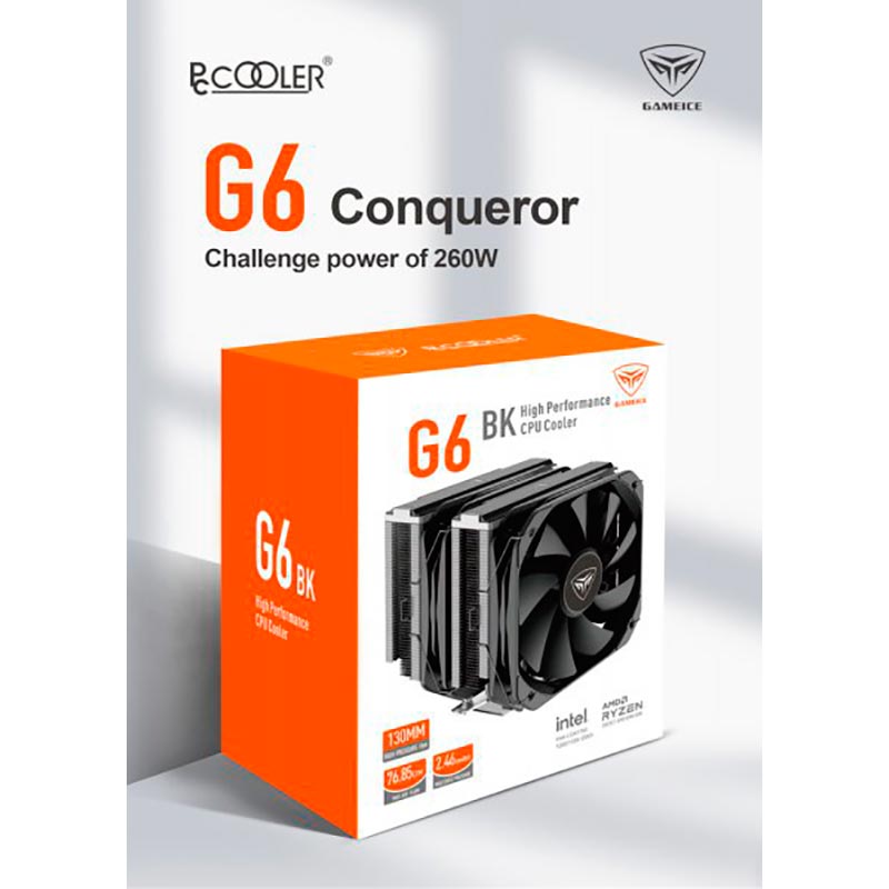 Фото Кулер процесорний PCCOOLER G6 BK