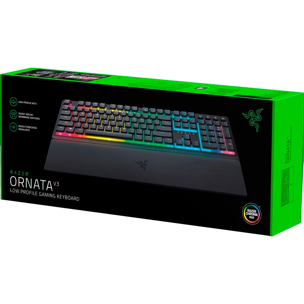 Фото Клавиатура Razer Ornata V3 UKR USB Black (RZ03-04462100-R371)