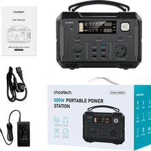 Зарядна станція CHOETECH 500W/484Wh/134400mAh/3.6V/5xUAB-A, 1xType-C(100W)