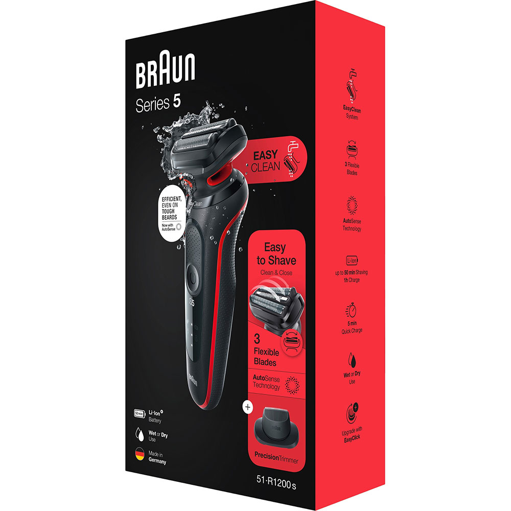 Фото Электробритва BRAUN Series 5 51-R1200s Black/Red