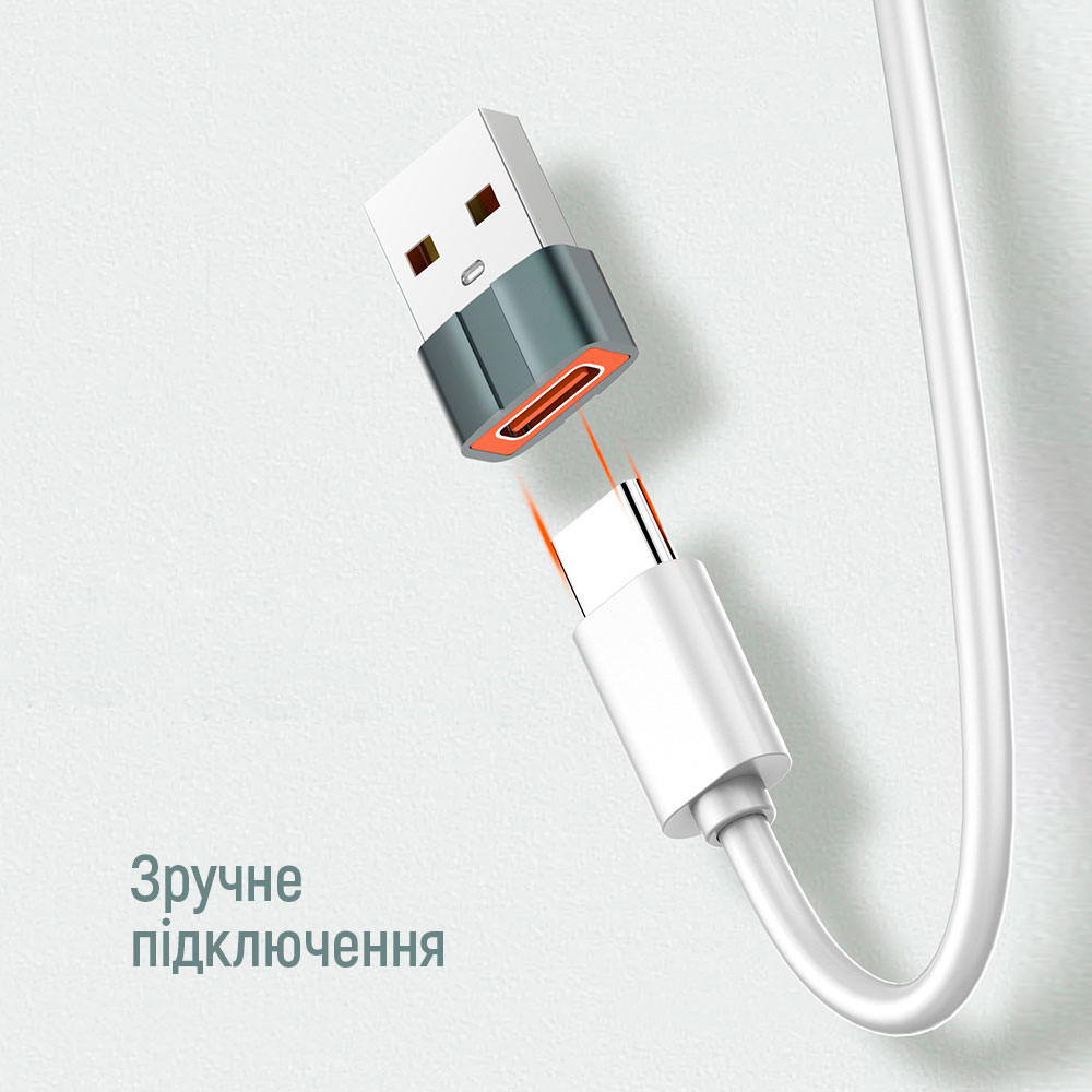 Заказать Переходник COLORWAY Type-C to USB-A Grey (CW-AD-CA)