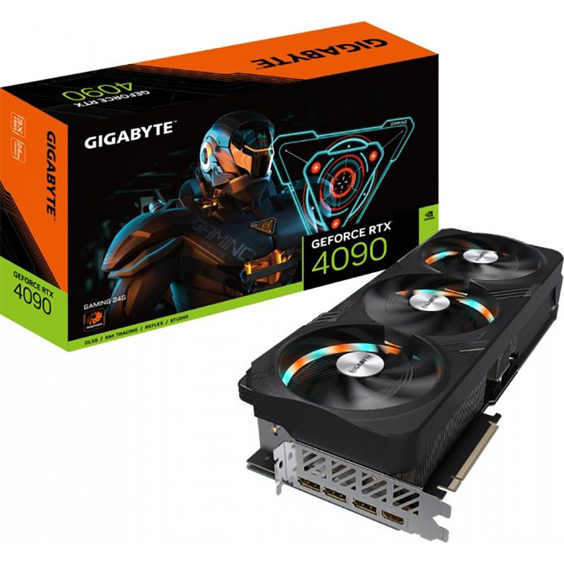 Заказать Видеокарта Gigabyte GeForce RTX 4090 Gaming 24GB 384bit 2520/21000MHz (GV-N4090GAMING-24GD)