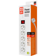 Мережевий фільтр COLORWAY 5 розеток 2м 10А 3х1.0мм2 White (CW-PSEA52W)