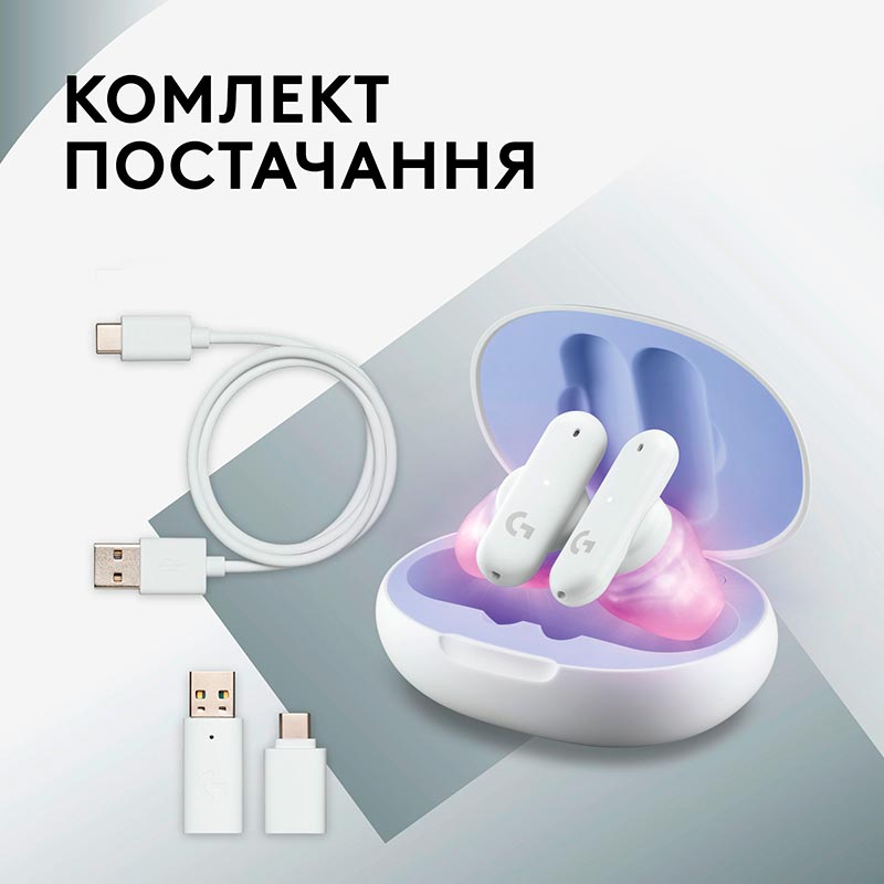 Покупка Гарнітура LOGITECH FITS TWS Gaming White (985-001183)