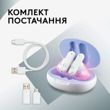 Гарнітура LOGITECH FITS TWS Gaming White (985-001183)