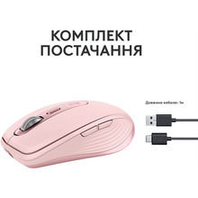 Миша LOGITECH MX Anywhere 3S Bluetooth Rose (910-006931)