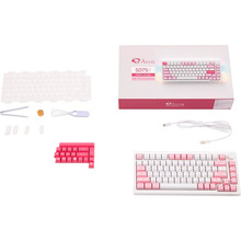 Клавіатура AKKO 5075B Plus Prunus Lannesiana RGB CS Silver Hot-Swap White/Pink (6925758619158)