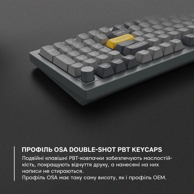 Покупка Клавиатура Keychron Q5 100 Key QMK Gateron G PRO Brown Hot-Swap RGB Knob USB Blue (Q5O3Z_KEYCHRON)