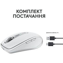 Мышь LOGITECH MX Anywhere 3S Bluetooth Pale Grey (65 х 100.5 х 34.4)