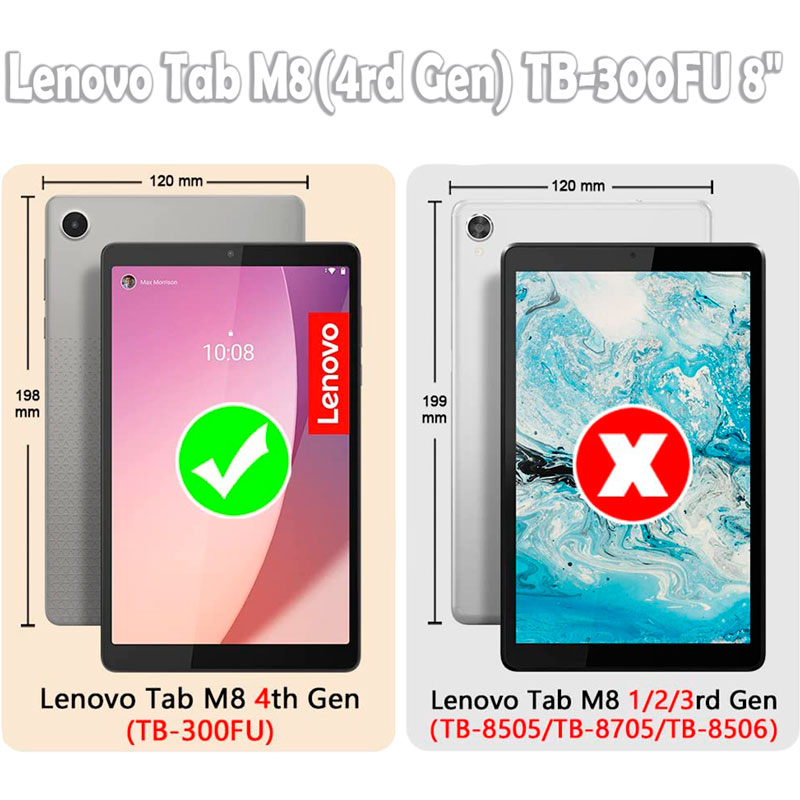 Замовити Чохол BECOVER Smart Case для Lenovo Tab M8 (4rd Gen) TB-300FU 8" Black (709209)