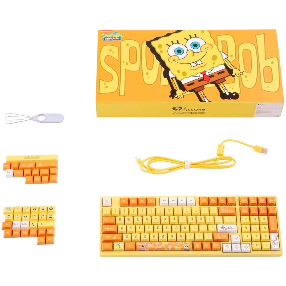 В Україні Клавіатура 3098S Sponge Bob RGB CS Sponge Hot-Swap Yellow (6925758613880)