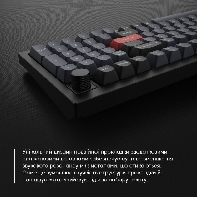 Изображение Клавиатура Keychron Q5 100 Key QMK Gateron G PRO Brown Hot-Swap RGB Knob USB Blue (Q5O3Z_KEYCHRON)