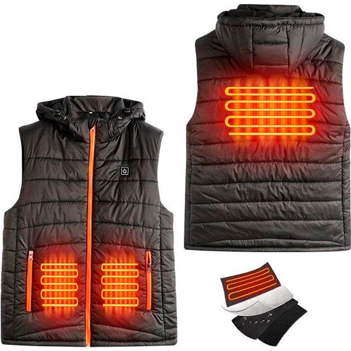 Жилет с подогревом 2E Heat Power Plus Black с капюшоном S (2E-HVHPPS-BK)