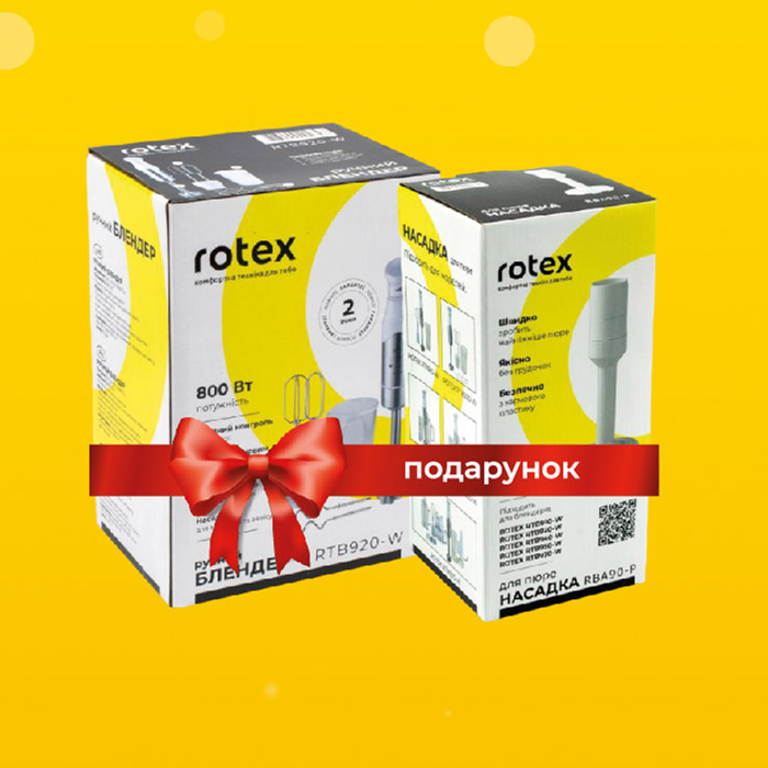 Зовнішній вигляд Блендер ROTEX RTB920-W + RBA90-P Bundle