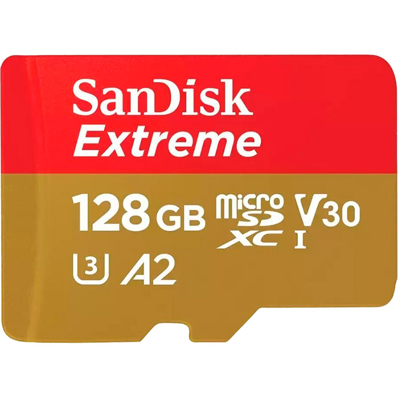 Карта памяти SANDISK 128GB C10 UHS-I U3 Extreme V30 + SD (SDSQXAA-128G-GN6MA0 Карта памяти SANDISK 128GB C10 UHS-I U3 Extreme V30 + SD (SDSQXAA-128G-GN6MA0