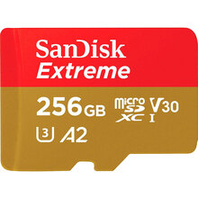 Карта памяти SANDISK 256GB C10 UHS-I U3 Extreme V30 + SD (SDSQXAV-256G-GN6MA)