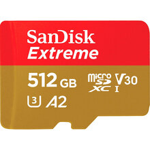 Карта пам'яті SANDISK 512GB C10 UHS-I U3 Extreme V30 + SD (SDSQXAV-512G-GN6MA)