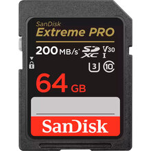 Карта памяти SANDISK 64GB C10 UHS-I U3 Extreme Pro V30 (SDSDXXU-064G-GN4IN)